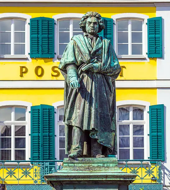 The Beethoven Monument on the Munsterplatz in Bonn, Germany