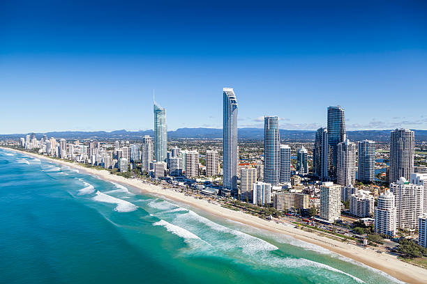 Gold Coast, Queensland, Australia Aerial view of Gold Coast, Queensland, Australia queensland photos stock pictures, royalty-free photos & images