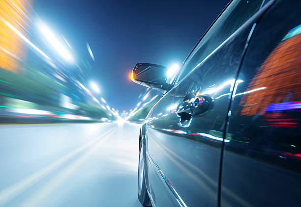 istock car on the road with motion blur background 510415089
