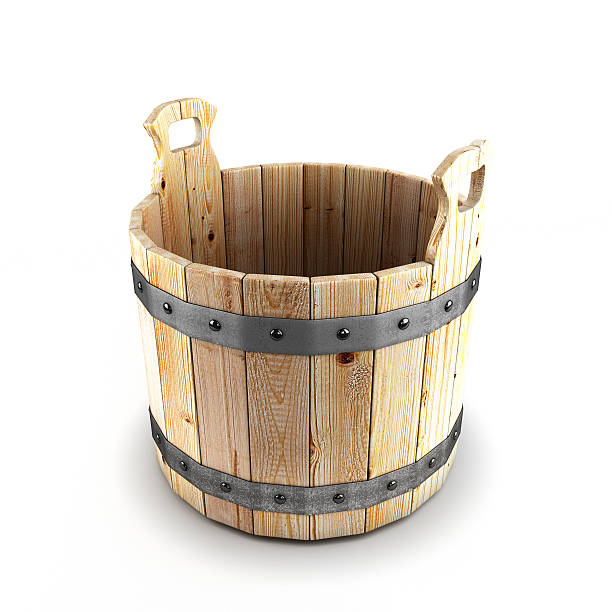 istock Wooden bucket for a bath 510415239