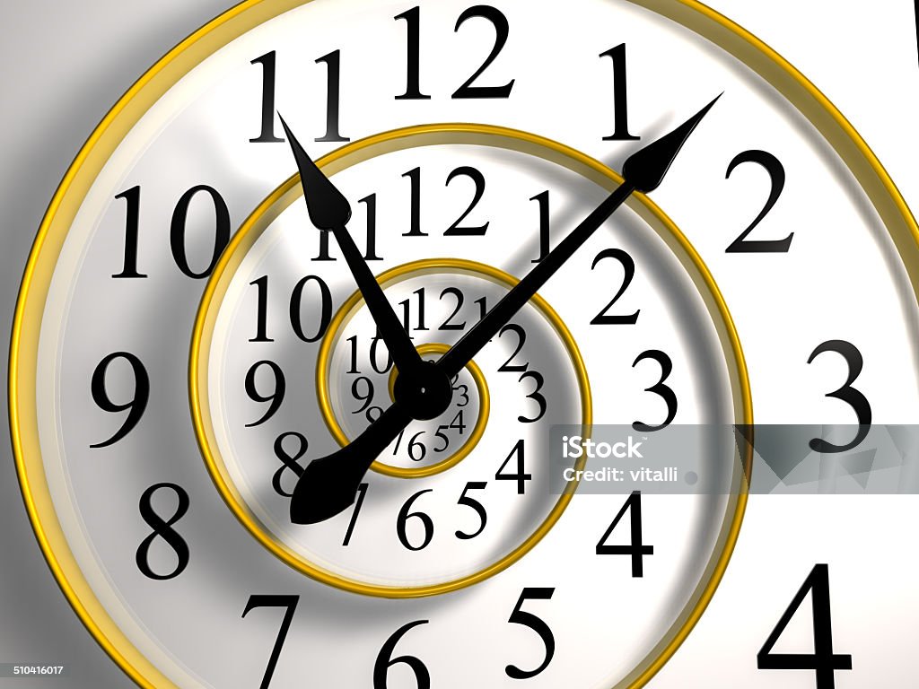 infinite time clock Distorted Image Stock Photo