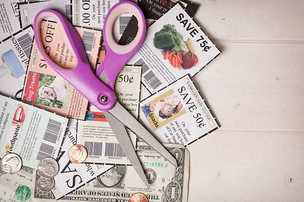 Photo of Coupons Pile With Scissors