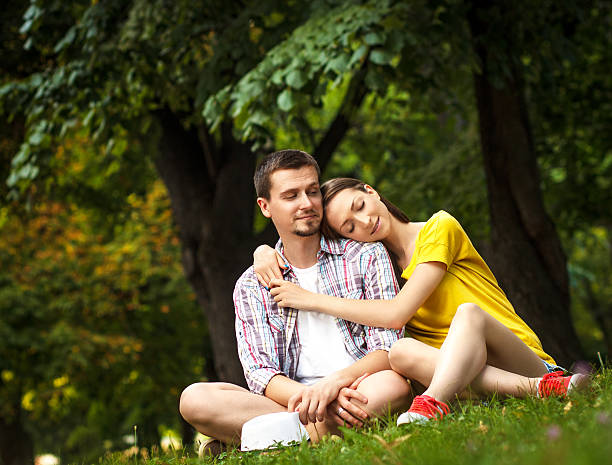 istock Young couple in park 510417885