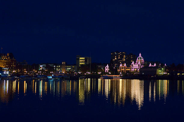 istock Victoria, BC at night 510419001
