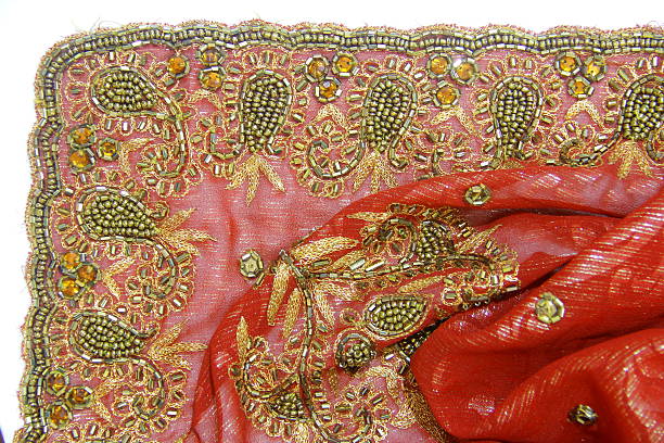 istock Saree Saree industry  Red saree 510436809