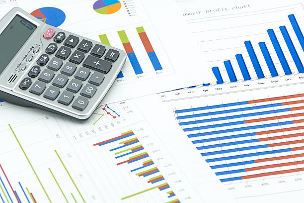 istock calculator on paper table with diagram 510440075