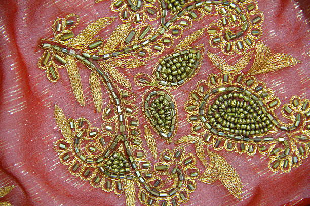 istock saree Saree industry maroon saree 510440409
