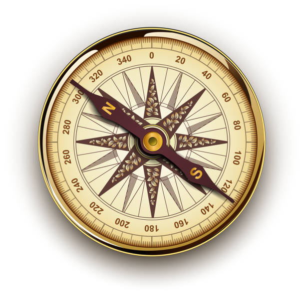 illustrations, cliparts, dessins animés et icônes de compass - map compass old globe