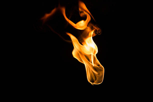 Fire torch stock photo