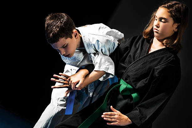 istock Children on a karate training. 510444181