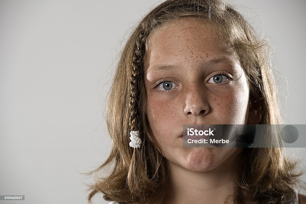 Freckled Retrato de niña - Foto de stock de 10-11 años libre de derechos