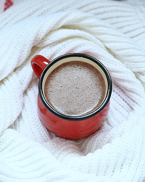 istock Hot chocolate  in a red mug 510461065
