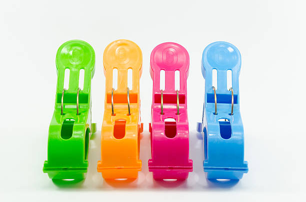 istock Colorful plastic clothespin on a white background 510461773