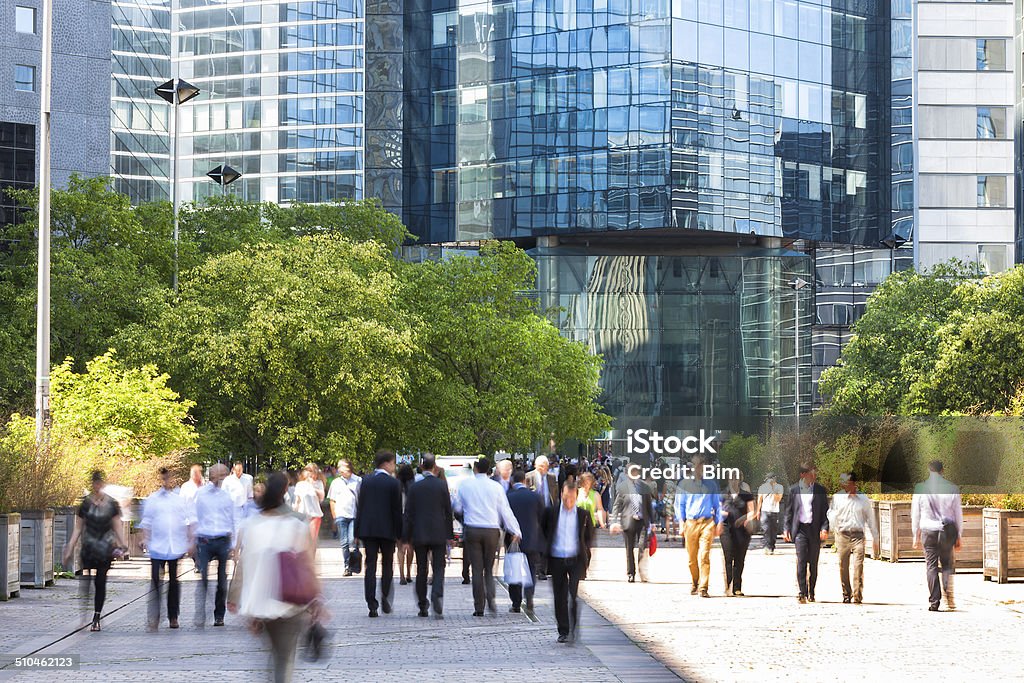 Business People Walking to Work Modern Architecture Architecture Stock Photo
