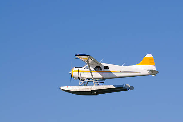 Seaplane taking off from Vancouver seaport