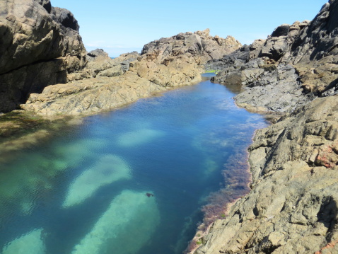 This wonderful rock pool can be found in Lihou, Channel Islands.