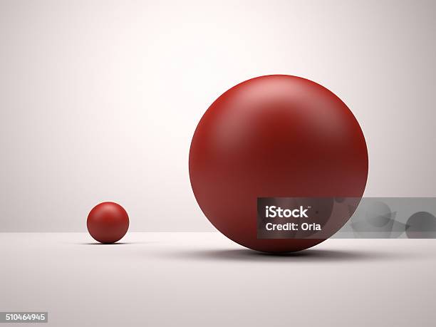 Red Spheres Stock Photo - Download Image Now - Large, Small, Sphere