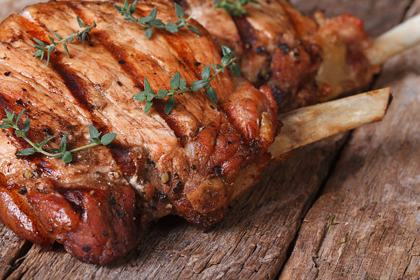 istock two hot juicy pork steak with thyme macro 510465331