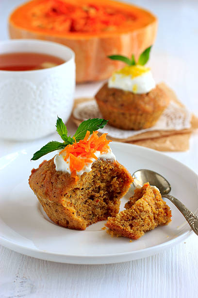 istock Pumpkin muffins with lemon sauce 510465855
