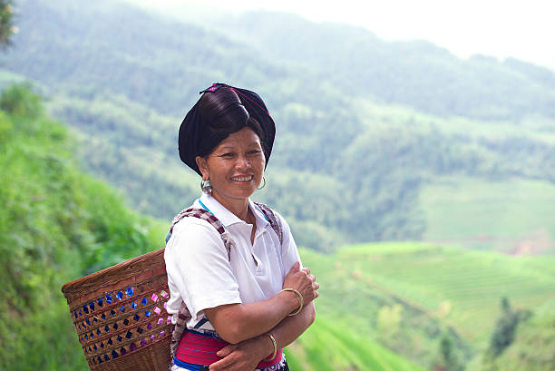 istock Yao ethnic woman on the  rice fields 510468075