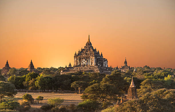 istock Sunset at Ancient Temples in Bagan, Myanmar,Silluate 510468564