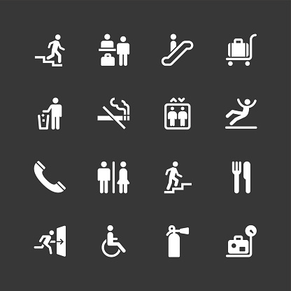 Information sign icons - Regular - White Series Vector EPS File.