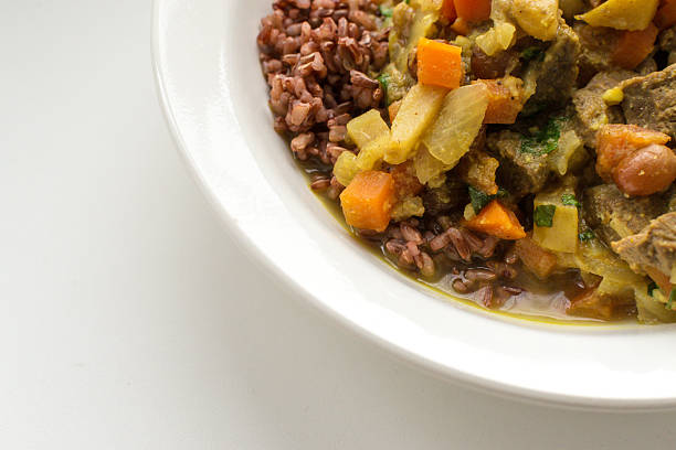 istock Home Made Beef Curry on White Background 510472346
