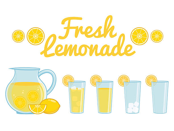 illustrazioni stock, clip art, cartoni animati e icone di tendenza di limonata isolato - limonata