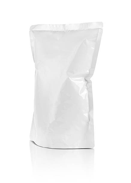 istock Blank packaging snack pouch isolated on white background 510474844