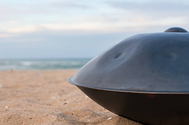 istock Relax music background. Hands percussion. The Hang or handpan with 510475644