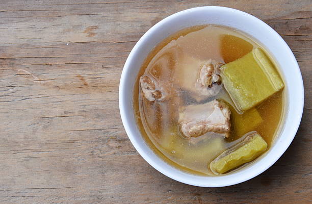 istock bitter cucumber boiled pork bone in clear soup 510476462