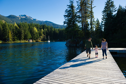 Family time by the lake