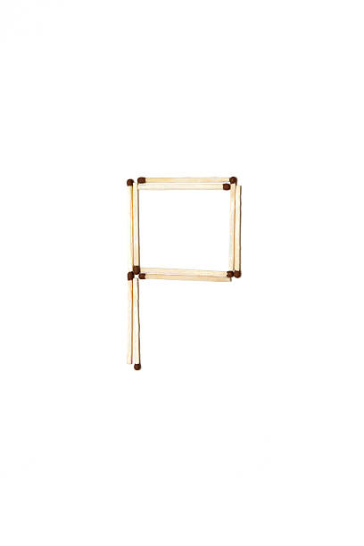istock letter P made of safety match 510480524