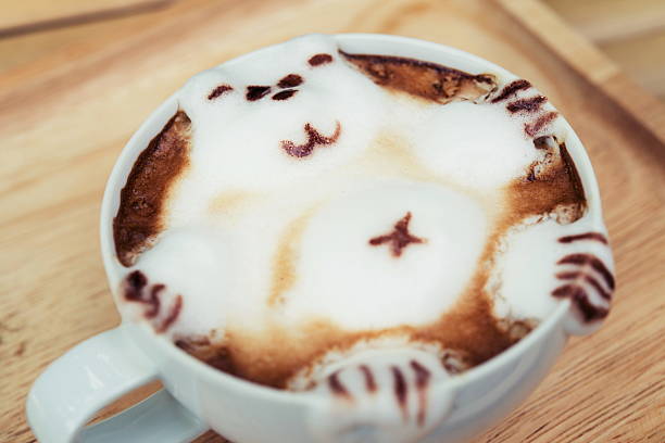 istock Hot Latte Art brings hot milk into a bear. 510483316