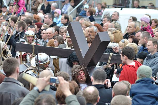 Christ Carrying the Cross stock photo