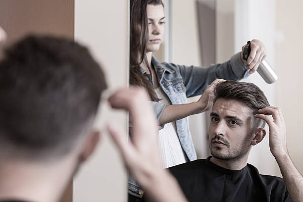 istock Handsome man visiting a hairdresser 510487768