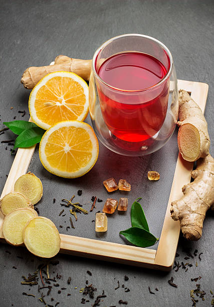 istock Ginger tea and ingredients 510487850