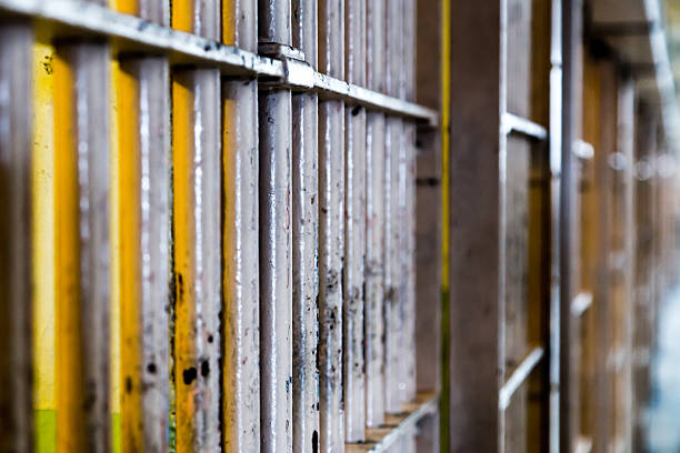 Prison Cell Bars stock photo