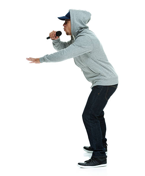 istock Rapper in action with microphone 510490315