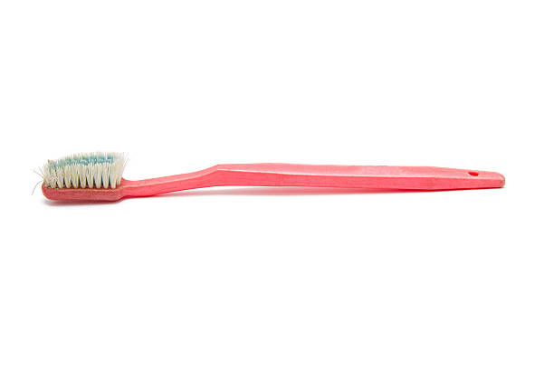 old toothbrush stock photo