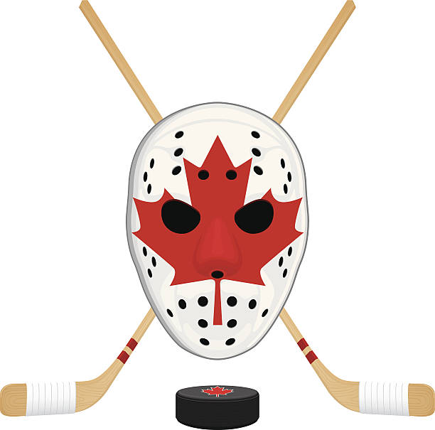 канадская хоккейная экипировка - ice hockey hockey stick field hockey roller hockey stock illustrations