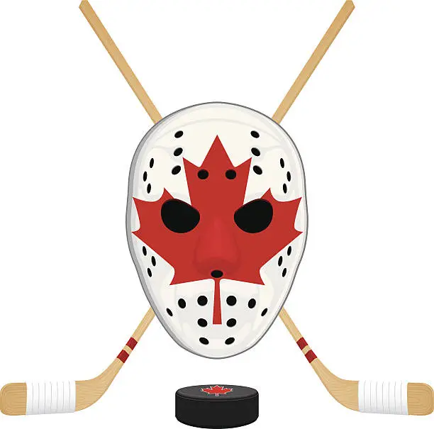 Vector illustration of Canadian Hockey Gear