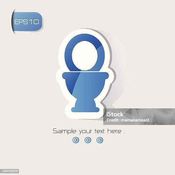 Toilet Sign Vector Stock Illustration - Download Image Now - Adult, Bathroom, Blue