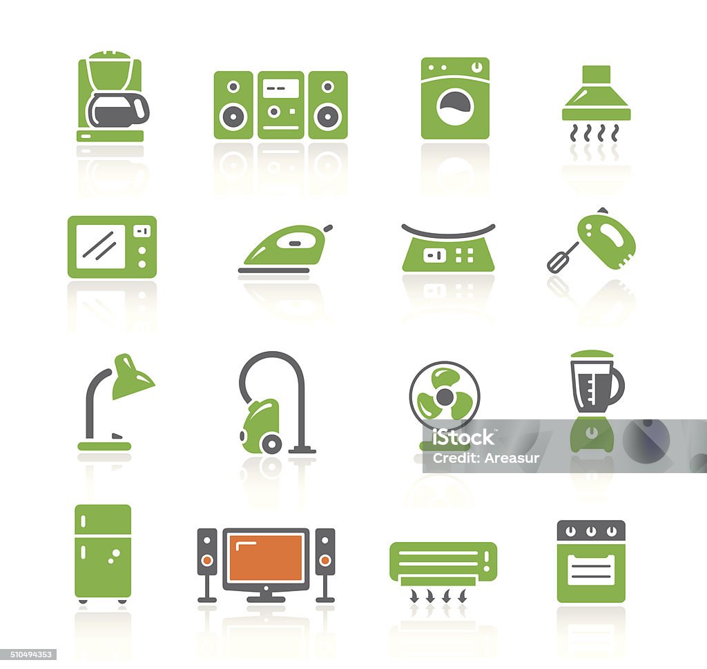 Electrodomésticos iconos/serie de resorte - arte vectorial de Electricidad libre de derechos