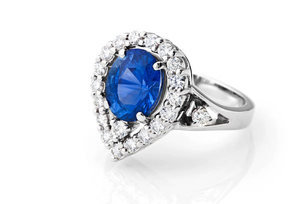 istock Ring with sapphire and diamonds 510494709