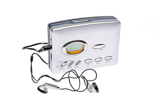 Personal Stereo Personal stereo on white background walkman cassette stock pictures, royalty-free photos & images