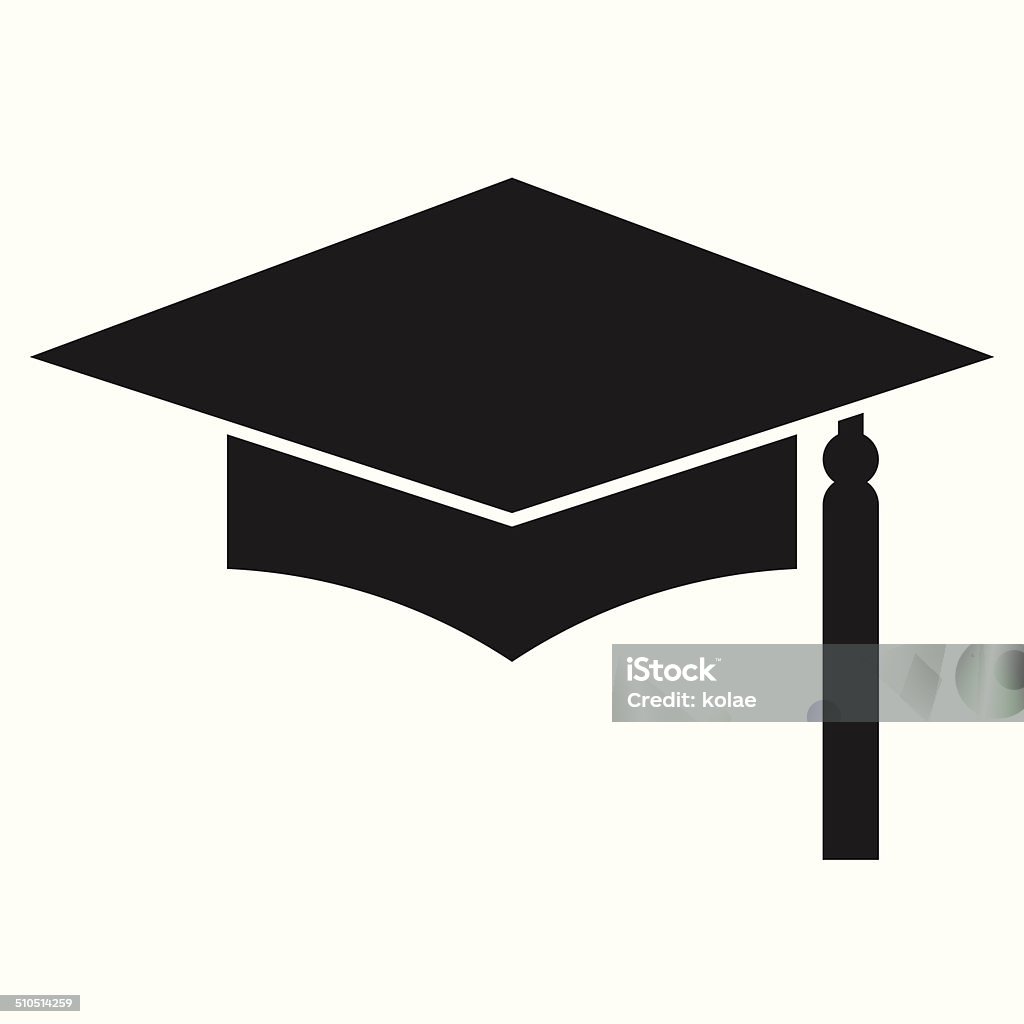 Mortar Board or Graduation Cap, Education symbol Mortar Board or Graduation Cap isolated on a white background Mortarboard stock vector