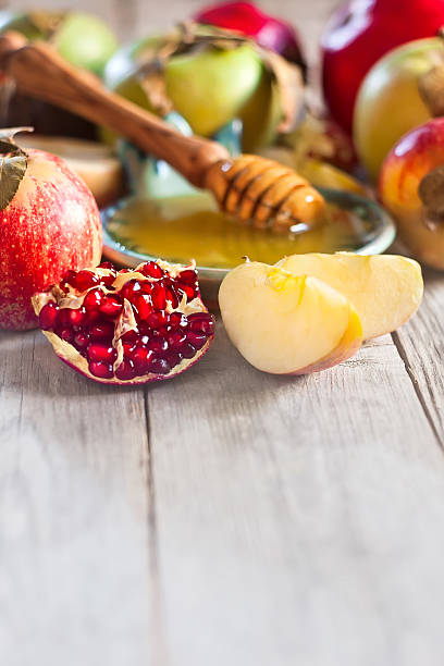 istock Pomegranate, apples and honey background 510515217