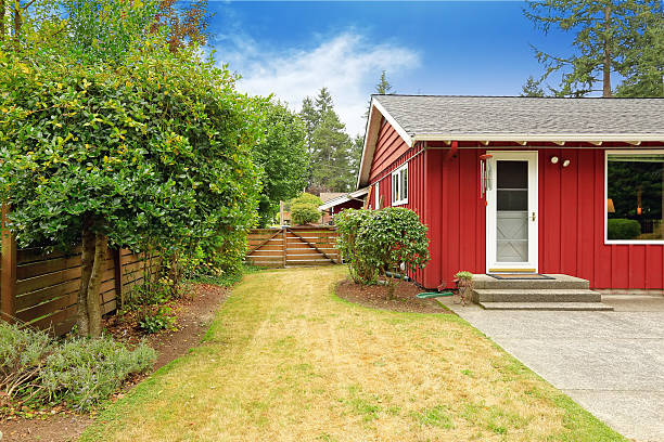 istock House exterior backyard with walkout basement 510516877