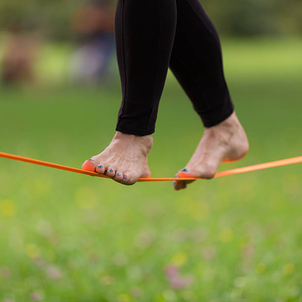 istock Slack line in the city park. 510517551